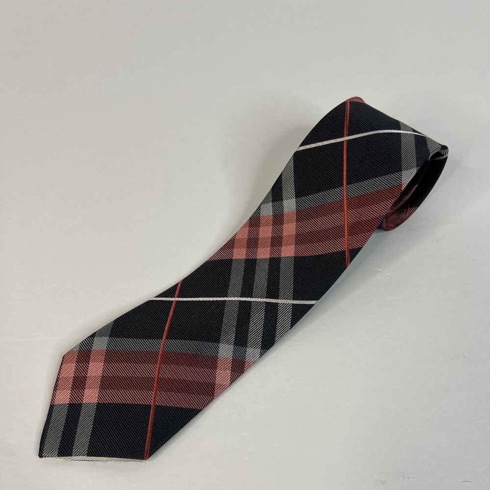 Geoffrey Beene Neck Tie Like New Rust, Black, Gray